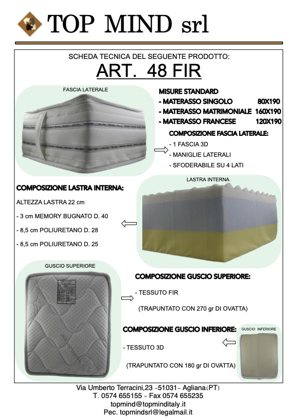 Materasso Art. 48 FIR